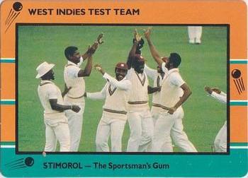 1988-89 Scanlens Stimorol Cricket #97 West Indies Test Team Front