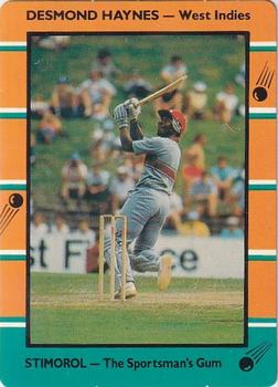 1988-89 Scanlens Stimorol Cricket #102 Desmond Haynes Front