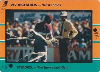 1988-89 Scanlens Stimorol Cricket #107 Viv Richards Front