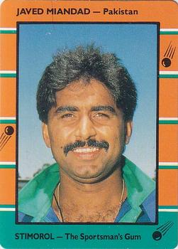 1988-89 Scanlens Stimorol Cricket #117 Javed Miandad Front