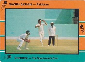 1988-89 Scanlens Stimorol Cricket #122 Wasim Akram Front