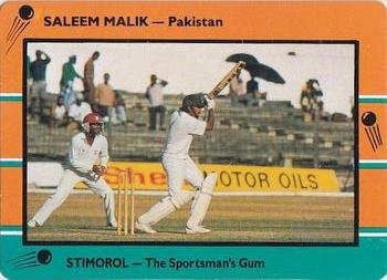 1988-89 Scanlens Stimorol Cricket #125 Saleem Malik Front