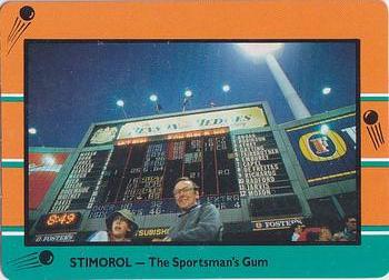 1988-89 Scanlens Stimorol Cricket #136 Melbourne Cricket Ground Scoreboard Front