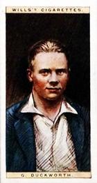 1928 Wills's Cricketers #9 George Duckworth Front