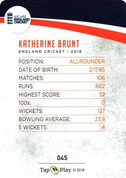 2018 Tap 'N' Play We are England Cricket #045 Katherine Brunt Back