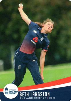2018 Tap 'N' Play We are England Cricket #053 Beth Langston Front