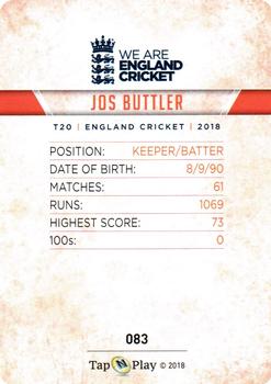 2018 Tap 'N' Play We are England Cricket #083 Jos Buttler Back