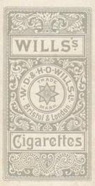 1896 Wills's Cricketers #NNO Albert Ward Back
