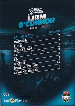 2017-18 Tap 'N' Play BBL Cricket - Base Parallel #009 Liam O'Connor Back