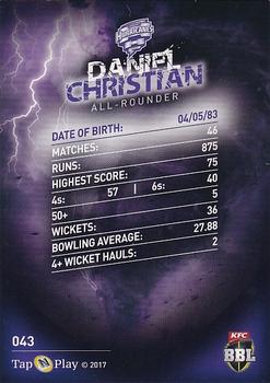 2017-18 Tap 'N' Play BBL Cricket - Base Parallel #043 Daniel Christian Back