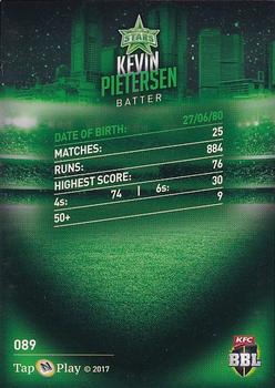2017-18 Tap 'N' Play BBL Cricket - Base Parallel #089 Kevin Pietersen Back