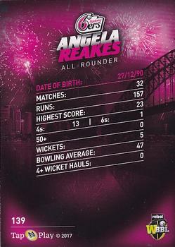 2017-18 Tap 'N' Play BBL Cricket - Base Parallel #139 Angela Reakes Back