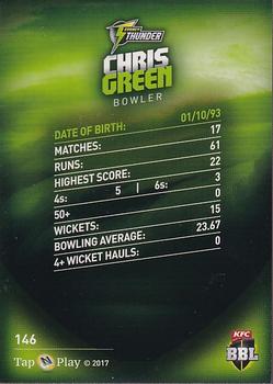 2017-18 Tap 'N' Play BBL Cricket - Base Parallel #146 Chris Green Back