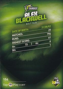 2017-18 Tap 'N' Play BBL Cricket - Base Parallel #154 Alex Blackwell Back