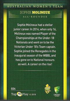 2018-19 Tap 'N' Play CA/BBL/WBBL #024 Sophie Molineux Back