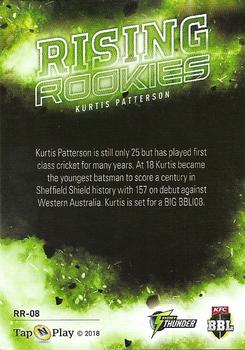 2018-19 Tap 'N' Play CA/BBL/WBBL - Rising Rookies #RR-08 Kurtis Patterson Back