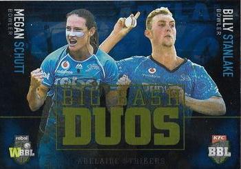 2018-19 Tap 'N' Play CA/BBL/WBBL - Big Bash Duos #BBD-01 Megan Schutt / Billy Stanlake Front