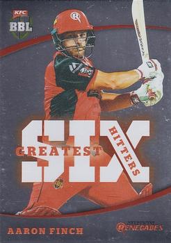 2018-19 Tap 'N' Play CA/BBL/WBBL - Greatest Six Hitters #GSH-02 Aaron Finch Front
