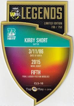 2018-19 Tap 'N' Play CA/BBL/WBBL - Club Legends Shield #CLS-10 Kirby Short Back