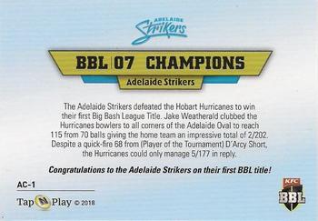 2018-19 Tap 'N' Play CA/BBL/WBBL - Album Cards #AC-1 Adelaide Strikers Back