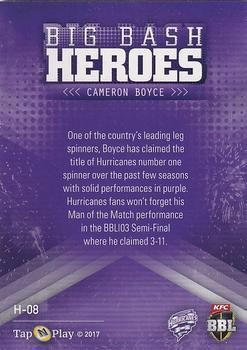 2017-18 Tap 'N' Play BBL Cricket - Heroes #H-08 Cameron Boyce Back