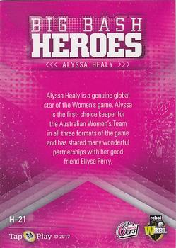 2017-18 Tap 'N' Play BBL Cricket - Heroes #H-21 Alyssa Healy Back