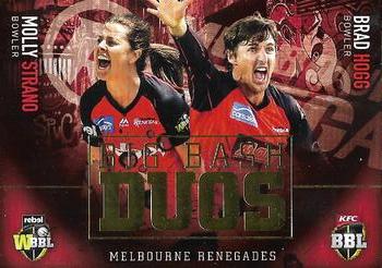 2017-18 Tap 'N' Play BBL Cricket - Team Duos #TD-04 Brad Hogg / Molly Strano Front