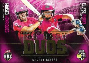 2017-18 Tap 'N' Play BBL Cricket - Team Duos #TD-07 Moises Henriques / Ellyse Perry Front