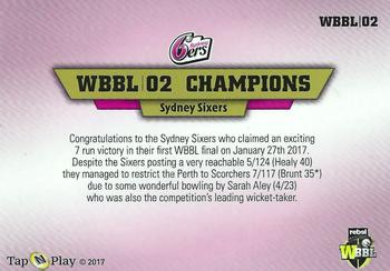 2017-18 Tap 'N' Play BBL Cricket - Album Cards #WBBL/02 WBBL/02 - Sydney Sixers Champions Back