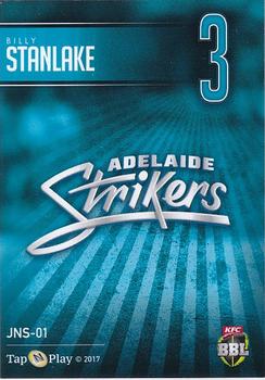 2017-18 Tap 'N' Play BBL Cricket - Jersey Numbers Silver #JNS-01 Billy Stanlake Back
