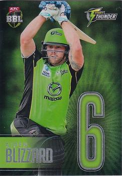 2017-18 Tap 'N' Play BBL Cricket - Jersey Numbers Silver #JNS-15 Aiden Blizzard Front