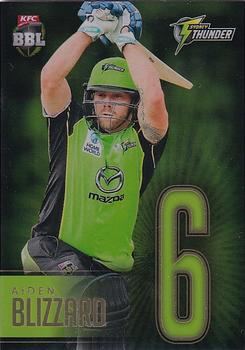 2017-18 Tap 'N' Play BBL Cricket - Jersey Numbers Gold #JNG-15 Aiden Blizzard Front