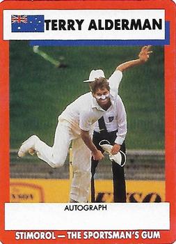 1990-91 Scanlens Cricket The Aussies vs The Poms #5 Terry Alderman Front