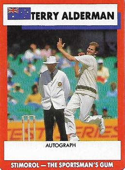 1990-91 Scanlens Cricket The Aussies vs The Poms #6 Terry Alderman Front