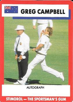 1990-91 Scanlens Cricket The Aussies vs The Poms #10 Greg Campbell Front
