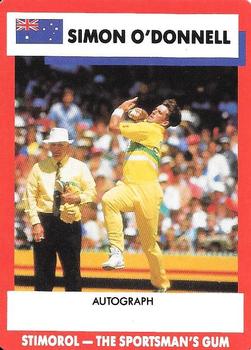 1990-91 Scanlens Cricket The Aussies vs The Poms #23 Simon O'Donnell Front