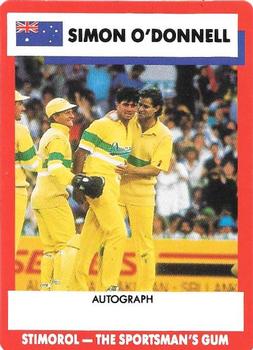 1990-91 Scanlens Cricket The Aussies vs The Poms #24 Simon O'Donnell Front