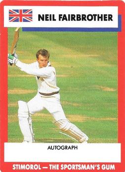 1990-91 Scanlens Cricket The Aussies vs The Poms #43 Neil Fairbrother Front