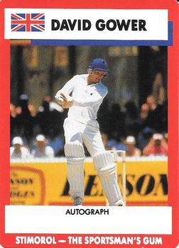 1990-91 Scanlens Cricket The Aussies vs The Poms #48 David Gower Front
