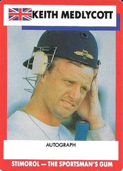 1990-91 Scanlens Cricket The Aussies vs The Poms #58 Keith Medlycott Front