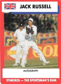 1990-91 Scanlens Cricket The Aussies vs The Poms #60 Jack Russell Front