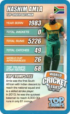 2015 Top Trumps World Cricket Stars ODI Edition #NNO Hashim Amla Front