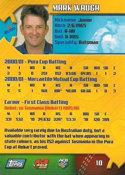 2002 Topps ACB Gold #10 Mark Waugh Back