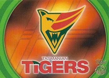 2002 Topps ACB Gold #41 Tasmanian Tigers Badge Front