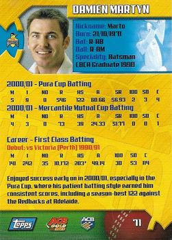 2002 Topps ACB Gold #71 Damien Martyn Back