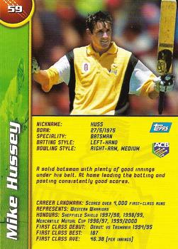 2000-01 Topps ACB Gold #59 Mike Hussey Back