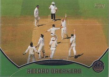 2002 Topps ACB Gold - Record Breakers #R8 vs New Zealand / Shane Warne Front