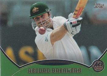 2002 Topps ACB Gold - Record Breakers #R9 vs New Zealand / Michael Slater Front