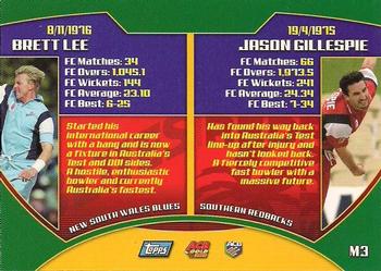 2002 Topps ACB Gold - Match-Ups #M3 Jason Gillespie / Brett Lee Back
