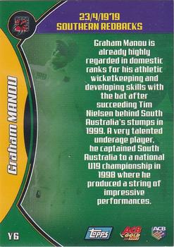 2002 Topps ACB Gold - Rising Stars #Y6 Graham Manou Back